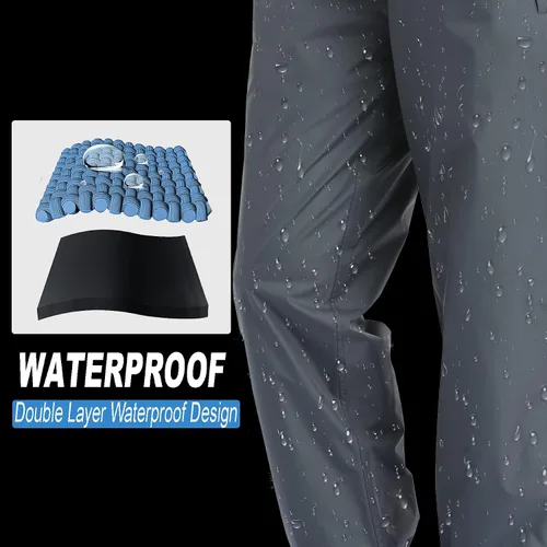 Miniatura 4 de Ourcan Pantalones de lluvia para mujer impermeables ligeros transpirables senderismo ciclismo al aire libre con bolsillo