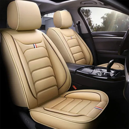 otoez Juego completo de 5 fundas de asiento de automóvil, sedán, SUV, camión, furgonetas, protector de cojín para asiento delantero y trasero, apto
