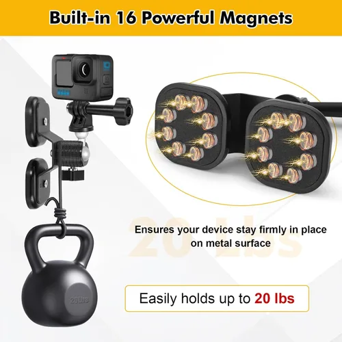 Miniatura 3 de Soporte magnético para cámara para GoPro Hero 13/12/11/10/9/8/7/6, Insta360 X4/X3/Ace/Ace Pro, DJI Action5/4/3/2, Akaso, fuerte soporte magnético
