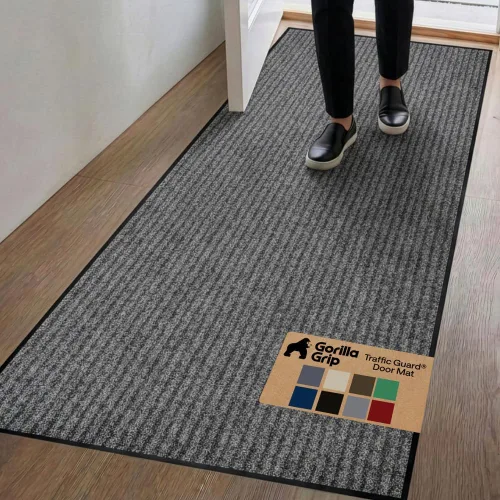 Miniatura 61 de GORILLA GRIP Tapete impermeable para puerta de protección de tráfico, tapetes de entrada resistentes, respaldo fuerte, alfombras comerciales