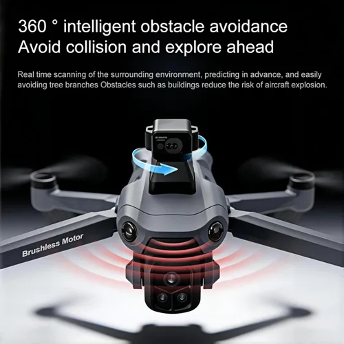 Miniatura 3 de Drone GPS con cámara 8K para adultos, evita obstáculos, controlador de pantalla grande 5G, sígueme, 3 baterías 75 minutos de tiempo de vuelo, zoom