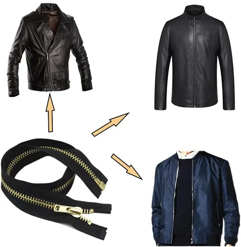 Miniatura 6 de YaHoGa #10 - Cremallera separadora de chaqueta de 8 pulgadas de latón, cremallera de metal, cremalleras de metal resistentes para chaquetas, abrigos