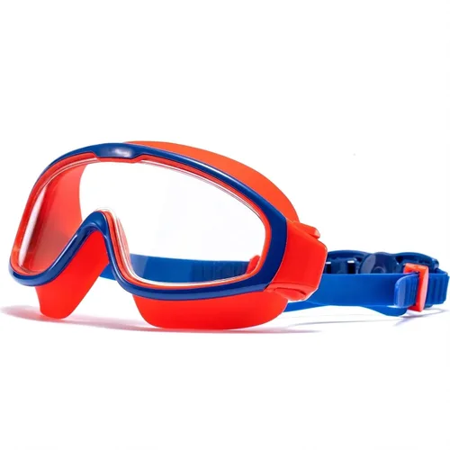 Miniatura 5 de Gafas de natación para niños de 6 a 12 años, visión amplia, antivaho, protección UV, sin fugas, gafas de natación para niños y niñas Negro azul