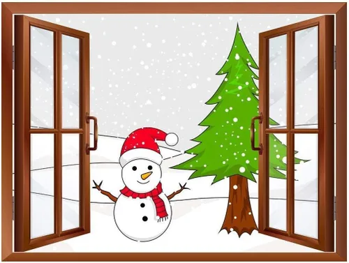 Miniatura 24 de wall26 Vinilo adhesivo de pared con diseño de Papá Noel y renos en la noche de luna llena, autoadhesivo, extraíble, para ventana, 24 x 32 pulgadas
