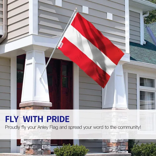Miniatura 2 de ANLEY Fly Breeze - Bandera de Austria de 3 x 5 pies, color vivo y a prueba de decoloración, cabecera de lona y doble costura, banderas