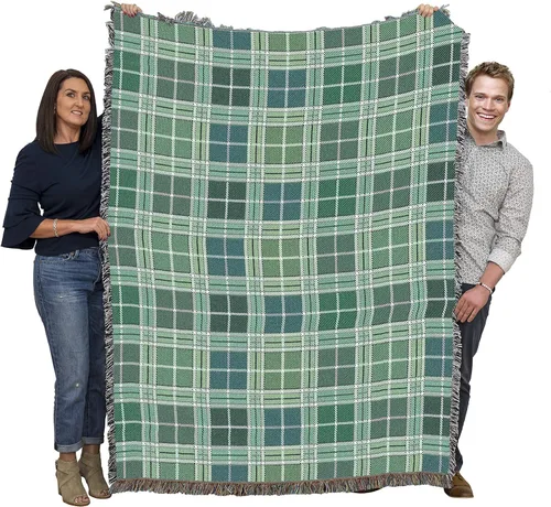 Miniatura 10 de Pure Country Weavers - Manta a cuadros Black Watch Tartan - Tapicería de regalo tejida con patrones, de algodón - Fabricada en Estados Unidos (72x54)