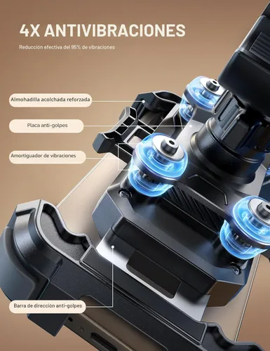 Miniatura 2 de JOYROOM Soporte de teléfono para motocicleta - [Amortiguador de vibración dual] Soporte de teléfono antigolpes de 150 mph para motocicleta