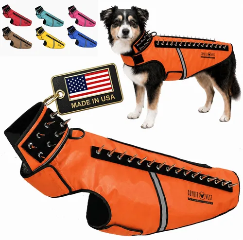 Miniatura 14 de CoyoteVest SpikeVest - Chaleco de arnés para perro, accesorios reflectantes para perros con púas para proteger a tu mascota de ataques de Raptor