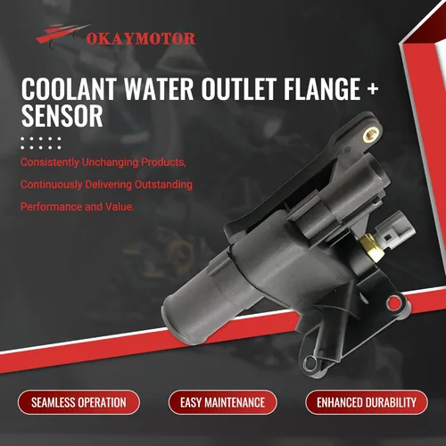Miniatura 4 de OKAY MOTOR Brida de salida de agua refrigerante + Sensor para Mazda 3 5 6 CX-7 2006-2015 2.0L 2.3L 2.5L L4 902-690 LF941517Z LF94-15-17Z LF9415179A