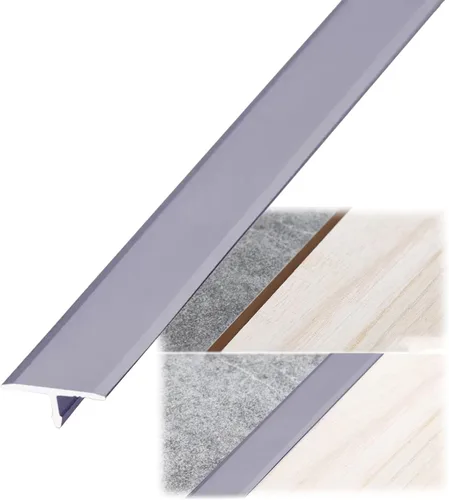 Miniatura 18 de Tira de transición de suelo de aluminio con moldura en T, para garaje, laminado a vinilo, tira de umbral de borde de puerta, para porche, entrada