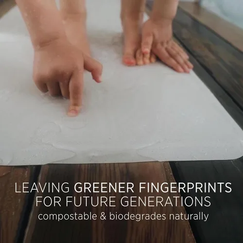 Miniatura 3 de HEVEA Tapete de baño grande de goma natural, reciclado, diseño danés, antideslizante, 299 ventosas, tapete de ducha seguro y amigable para todas