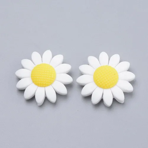 Miniatura 10 de Beadthoven - 10 cuentas de silicona de flamenco rosa de 1.188 pulgadas (1.181 in) cuentas de animales de pájaro DIY pulsera collar cuentas focales