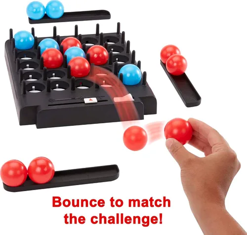 Miniatura 5 de Mattel Games Juego de fiesta desplegable de rebote para niños, adultos y noche familiar, rebote rápido o pelotas van volando para 1-4 jugadores