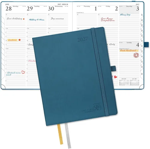 Miniatura 60 de POPRUN Agenda de bolsillo 2026-2027, tamaño del bolso, 4 x 6.25 pulgadas, calendario de bolsillo (julio de 2026 a junio de 2027) para bolso