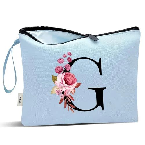 Miniatura 116 de Vavabox A-Z Bolsa de Maquillaje Personalizada, Regalos de Cumpleaños para Mujeres y Mamá, Regalos para la Mejor Amiga, Bolsa de Cosméticos