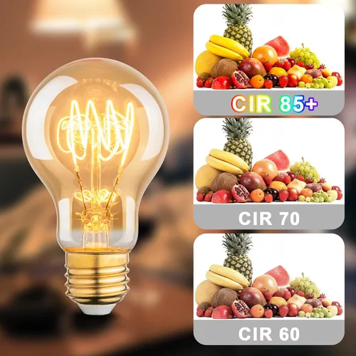 Miniatura 4 de Bombillas LED Edison cálidas, bombillas Edison A19 de 4 W regulables, bombillas incandescentes equivalentes a 40 W, blanco cálido de 2200 K