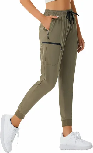 Pantalones deportivos versátiles de senderismo para mujer, de secado rápido, con bolsillos tipo cargo, para atletismo, entrenamiento, ropa