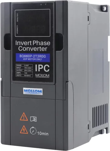 Miniatura 10 de Mollom 0.75KW 220V Convertidor de fase inversa monofásico a trifásico-1HP 3.8A entrada/salida IPC para motor 3PH