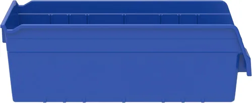 Miniatura 2 de Akro-Mils 30088 ShelfMax - Caja de almacenamiento de plástico para anidar, 18 pulgadas de largo por 8 pulgadas de ancho por 6 pulgadas de alto, Azul
