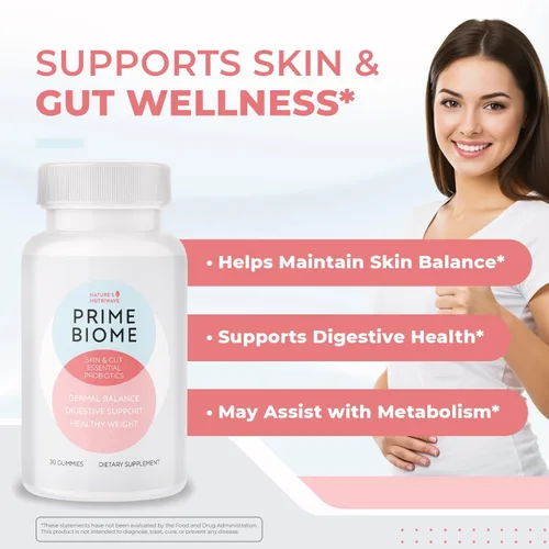 Miniatura 2 de Nature's NutriWave PrimeBiome - Gomitas probióticas – Mezcla a base de plantas con inulina, melena de león, jengibre y más, sin OMG, sin