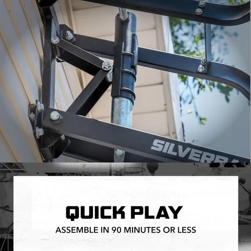 Miniatura 3 de Silverback NXT - Aro de baloncesto fijo y altura ajustable de 54 pulgadas con diseño QuickPlay