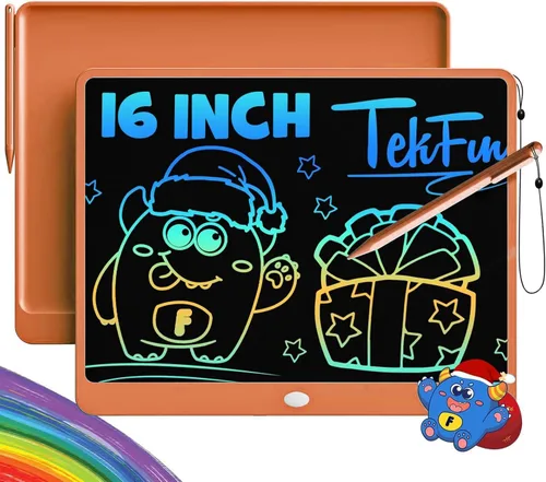 Miniatura 20 de TEKFUN: Tablero de garabatos LCD de 8.5 pulgadas, tabla de dibujo para niños, tableta de escritura, tablero de dibujo mágico, tablero de garabatos