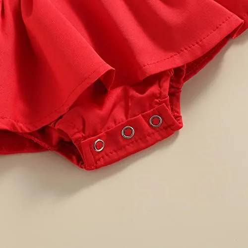 Miniatura 6 de Traje de San Valentín para bebé niña con lentejuelas, patrón de corazón, tutú con falda