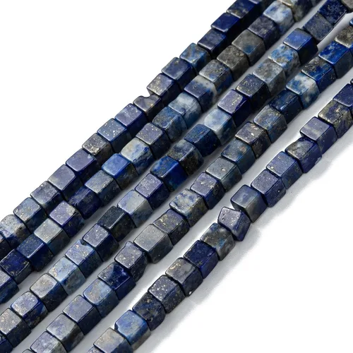 Miniatura 16 de KISSITTY 180 cuentas espaciadoras de piedras preciosas de jaspe azul natural de 0.157 pulgadas (0.157 in), cuentas de cristal semipreciosas, mini