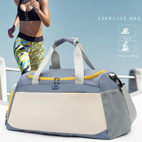 Miniatura 2 de Bolsa de gimnasio pequeña con compartimento para zapatos, bolsas de entrenamiento para gimnasio, hombres y mujeres, bolsa de gimnasio pequeña