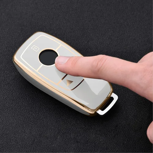 Miniatura 2 de ELOHEI Funda para llavero de Mercedes Benz, funda suave de alta calidad de protección completa de 360 grados, accesorios para Mercedes Benz E, S, C