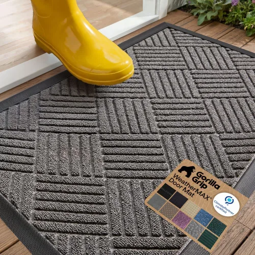 Miniatura 87 de Gorilla Grip WeatherMax - Tapete para todas las estaciones 100% impermeable, 17 x 29 pulgadas, goma natural duradera, resistente a manchas