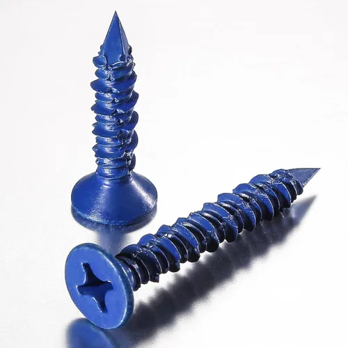 Miniatura 4 de WenSilon - Tornillo de anclaje de hormigón de cabeza plana para anclar a mampostería, bloques, ladrillo, estuco, 100 unidades, 1/4 x 2-1/4 pulgadas