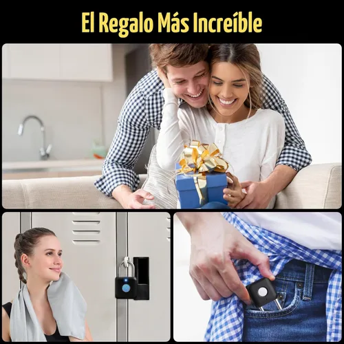 Miniatura 8 de Candado de Huella Dactilar, Pothunder Candado Inteligente, Cerradura para Casillero, Cerradura de Huella Dactilar con Desbloqueo por APP, Recargable
