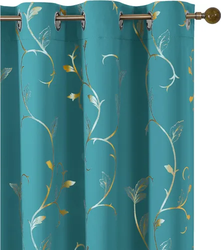 Miniatura 24 de BUHUA Cortinas Opacas de 63 Pulgadas de Largo, 2 Paneles con Aislamiento Térmico, Tratamiento de Ventana para Dormitorio, Cortinas Oscurecedoras