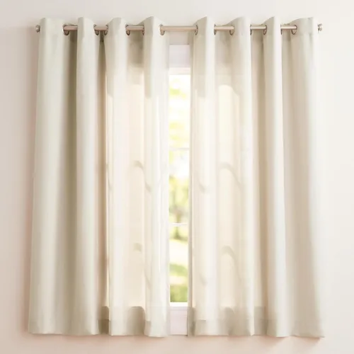 Miniatura 31 de Exclusive Home Loha - Par de paneles de cortinas de lino con ojales, 54 x 63 pulgadas, color beige