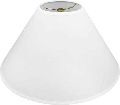 Miniatura 15 de Aspen Creative 32201A tapa dura Empire araña lámpara sombra en crema, 6" superior x 19" inferior x 12" altura inclinada