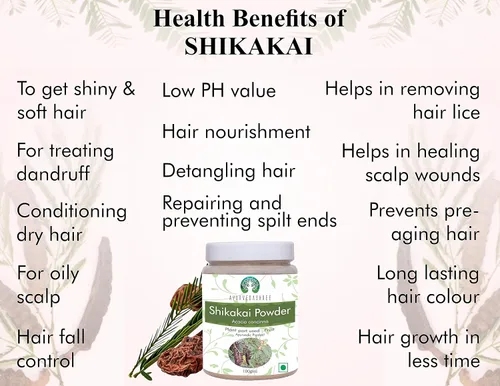 Miniatura 5 de AYURVEDASHREE Shikakai Powder 100 Gm Acacia concinna Fruit Pods Powder Limpiador y acondicionador natural para el cabello Vegano Sin OMG