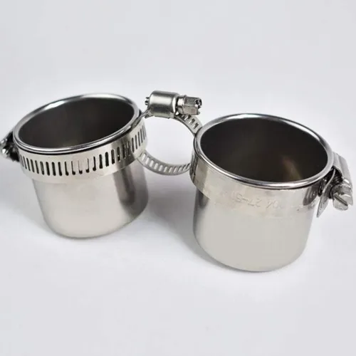 Miniatura 7 de Mipcase Accesorios para pájaros, accesorios para jaulas, comedero de agua para pájaros, cuenco colgante de jaula de acero inoxidable con abrazadera