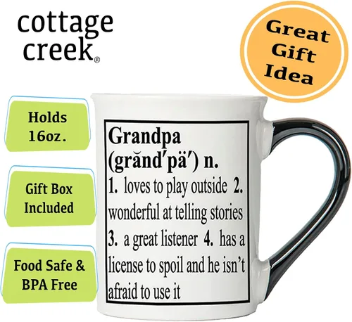 Miniatura 3 de Cottage Creek - Taza de café de cerámica para abuelos en caja de regalo de 16 onzas, regalos para abuelos nuevos, regalos para abuelo de parte
