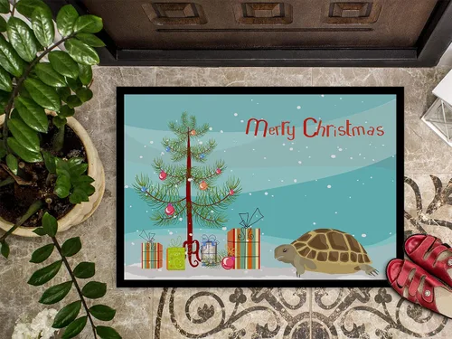 Miniatura 3 de Caroline's Treasures CK4542MAT - Felpudo con diseño de tortuga de Navidad de 18 x 27 pulgadas, para interiores y exteriores, para entrada
