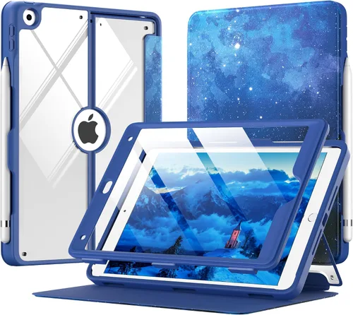 Miniatura 17 de MoKo Funda para iPad de 9ª generación con soporte para lápices, funda para iPad de 8ª/7ª generación de 10.2 pulgadas, protector de pantalla