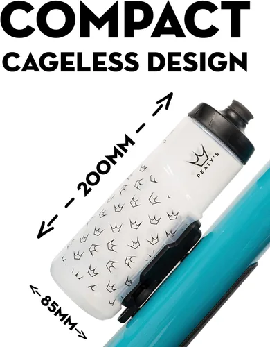 Miniatura 8 de Peaty's Fidlock Lockin - Botella de agua magnética para bicicleta y soporte, corona/transparente, 20.3 fl oz/ 20 onzas