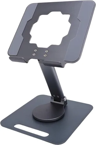 Miniatura 5 de Tyenaza Aluminum Alloy Tablet Stand Rotating Foldable Adjustable Desktop Phone Tablet Holder Hollow Out Heat Dissipation for Live Streaming Drawing