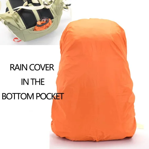 Miniatura 4 de Bseash Mochila impermeable de 40 L para senderismo y campamento con cubierta para lluvia, mochila de viaje para deportes al aire libre para esquí