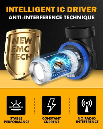 Miniatura 3 de Auxbeam H 11 Luz antiniebla, Azul hielo