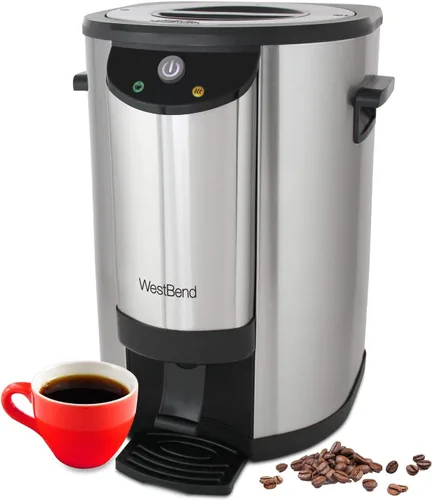 Miniatura 12 de Cafetera West Bend de aluminio altamente pulido con control automático de temperatura, preparación de una taza por minuto y fácil limpieza. Incluye