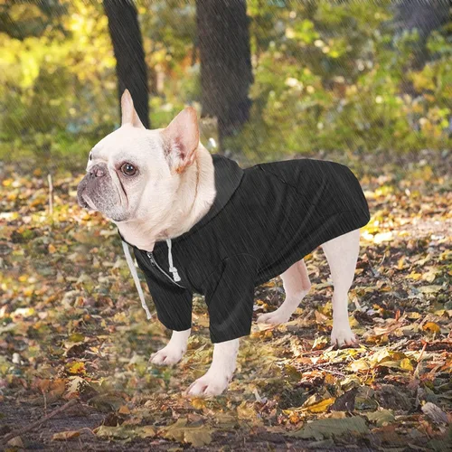Miniatura 2 de Chaqueta impermeable para perros, impermeable, para razas pequeñas y medianas, cierre de cremallera, bolsillo de almacenamiento, agujero para arnés