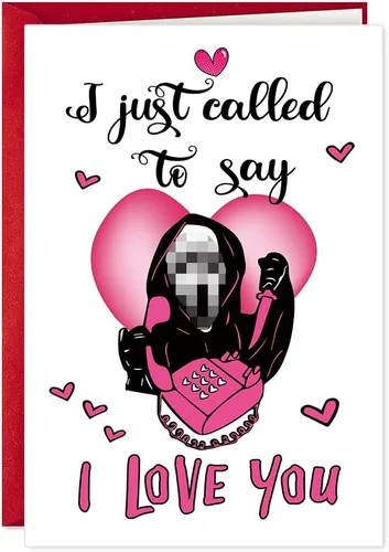 Miniatura 8 de Divertida tarjeta del día de San Valentín para novio, novia, marido, esposa, "I Called to Say I Love You", tarjeta de aniversario y cumpleaños