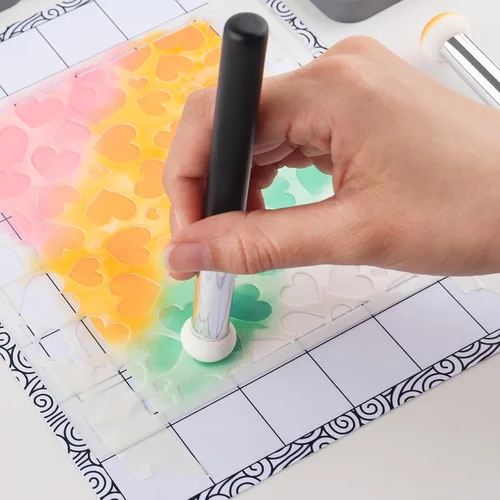 Miniatura 5 de Briartw Paquete de 8 aplicadores de esponja, mini punteros de papel para hacer tarjetas, herramientas de manualidades para mezclar tarjetas