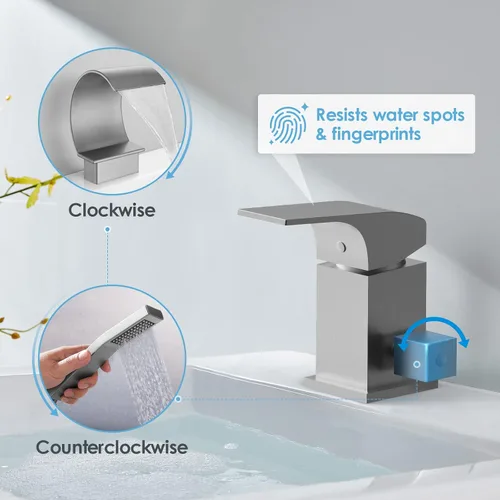 Miniatura 2 de Grifo de bañera en cascada con ducha de mano: EVERSTEIN Roman - Juego de grifos de bañera con rociador de mano, filtro de bañera de latón macizo